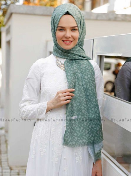 Khadija - Groen Gevormde Hijab - Sal Evi