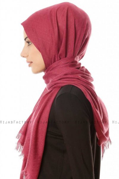 Lalam - Donkere Fuchsia Hijab - Özsoy
