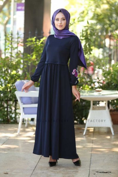 Lexie - Marineblauwe Jurk - Insirah