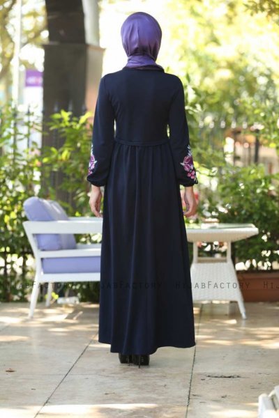 Lexie - Marineblauwe Jurk - Insirah