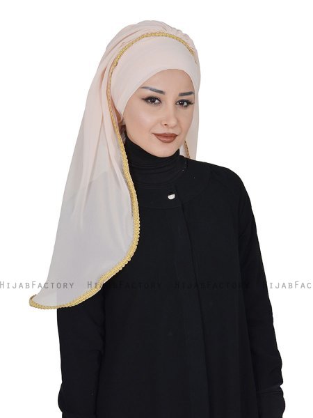 Louise - Beige Praktisch Hijab - Ayse Turban