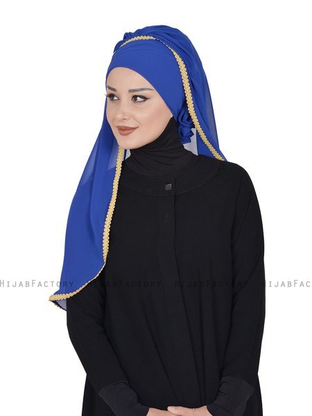 Louise - Blauw Praktisch Hijab - Ayse Turban