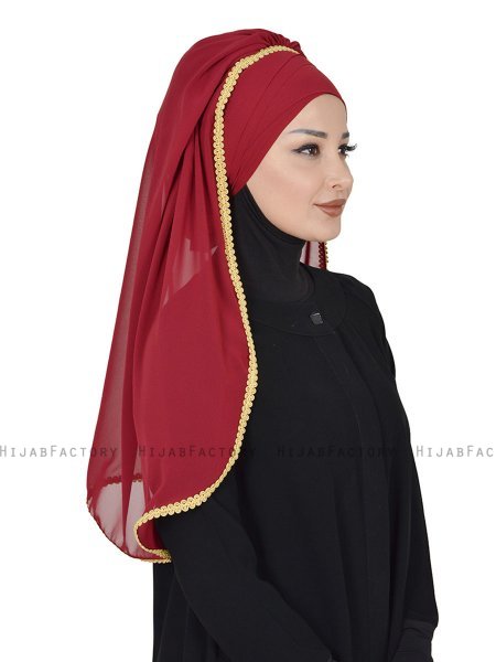 Louise - Bordeaux Praktisch Hijab - Ayse Turban