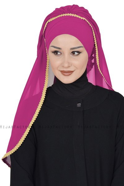 Louise - Fuchsia Praktisch Hijab - Ayse Turban