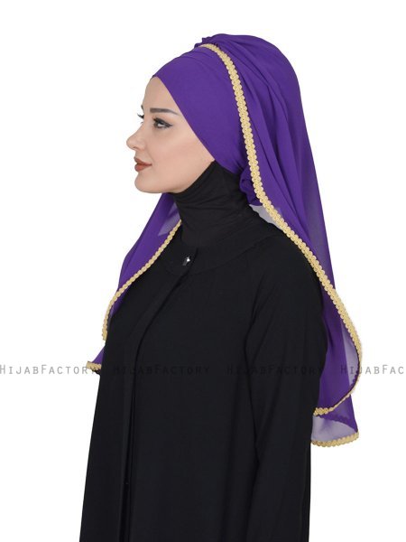 Louise - Purper Praktisch Hijab - Ayse Turban