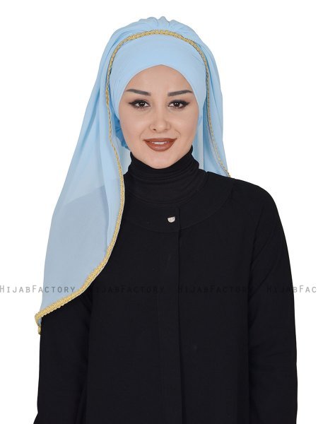 Louise - Lichtblauw Praktisch Hijab - Ayse Turban