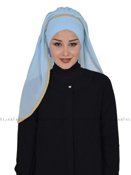 Louise - Lichtblauw Praktisch Hijab - Ayse Turban