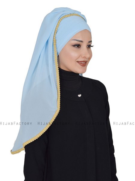 Louise - Lichtblauw Praktisch Hijab - Ayse Turban