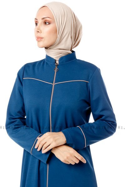Lylah - Blauw Abaya - Miss Cazibe