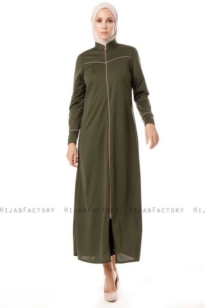 Lylah - Khaki Abaya - Miss Cazibe