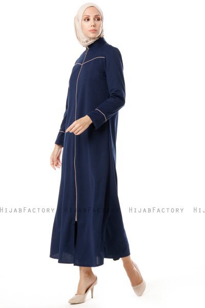 Lylah - Marineblauw Abaya - Miss Cazibe