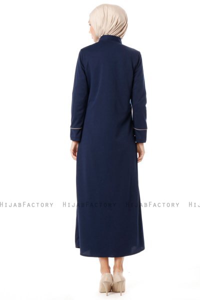 Lylah - Marineblauw Abaya - Miss Cazibe