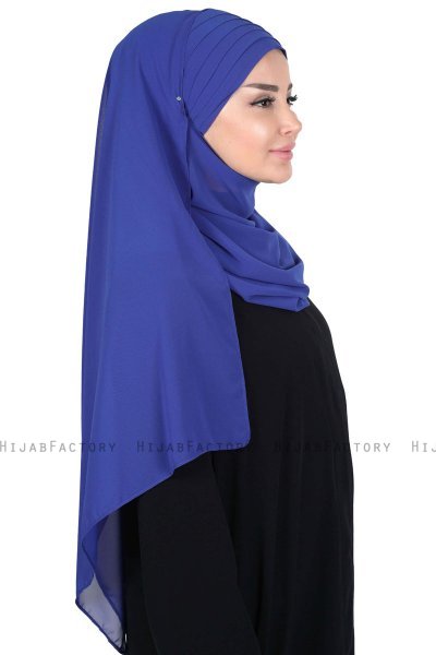 Malin - Blauw Praktisch Chiffon Hijab