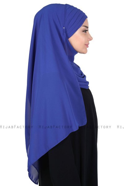 Malin - Blauw Praktisch Chiffon Hijab