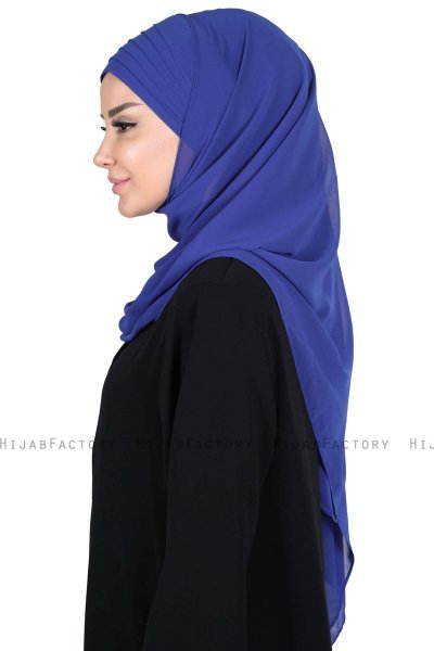 Malin - Blauw Praktisch Chiffon Hijab
