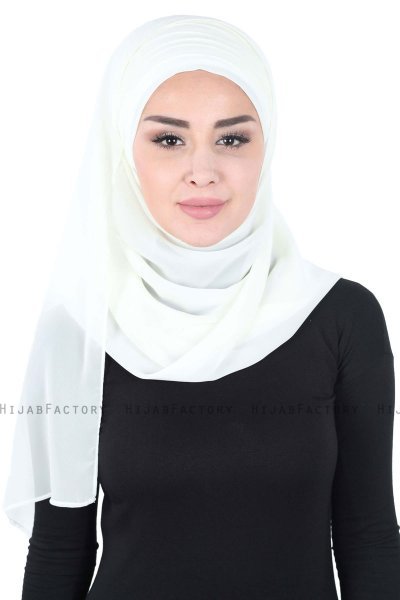 Malin - Creme Praktisch Chiffon Hijab