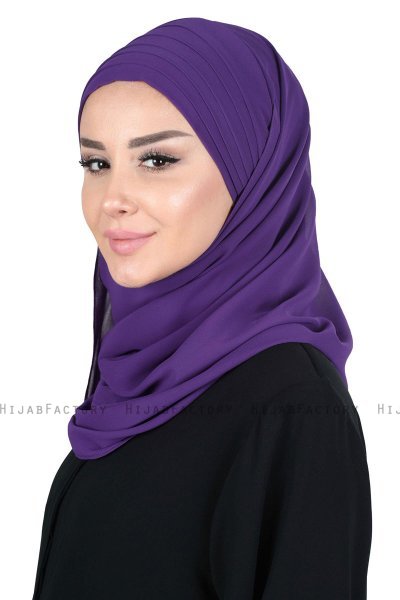 Malin - Purper Praktisch Chiffon Hijab