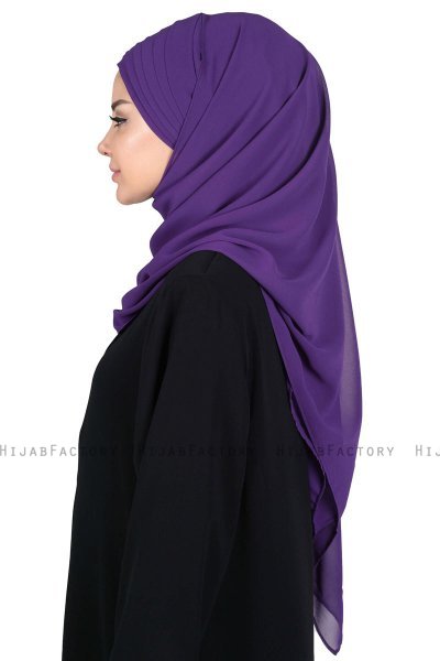 Malin - Purper Praktisch Chiffon Hijab