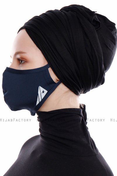Asli - Marineblauw Sport Gezichtsmasker / Gezichtsbedekking