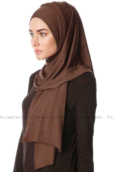 Melek - Bruin Premium Jersey Hijab - Ecardin