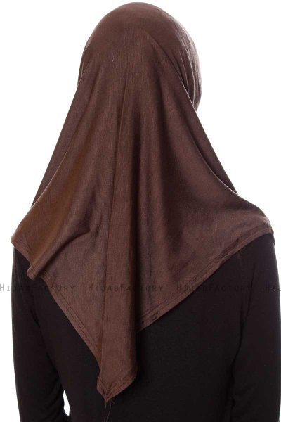 Mia - Bruin Al Amira One-Piece Hijab - Ecardin