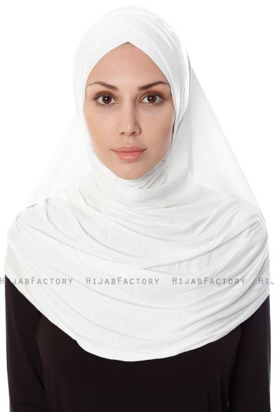 Mia - Creme Al Amira One-Piece Hijab - Ecardin