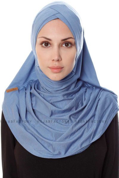 Mia - Indigo Al Amira One-Piece Hijab - Ecardin