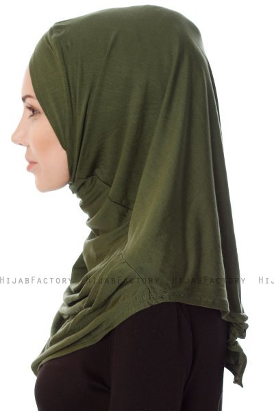 Mia - Khaki Al Amira One-Piece Hijab - Ecardin