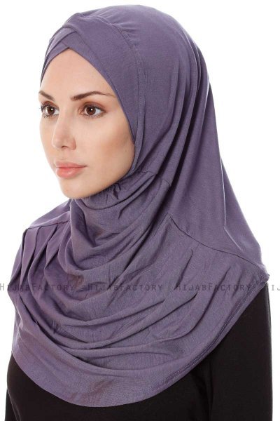 Mia - Purper Al Amira One-Piece Hijab - Ecardin