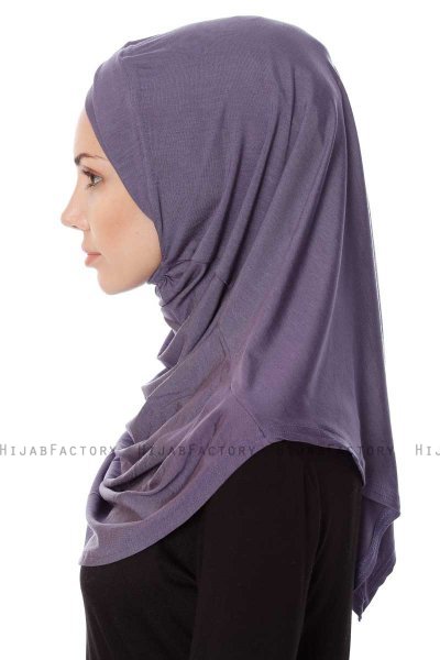 Mia - Purper Al Amira One-Piece Hijab - Ecardin