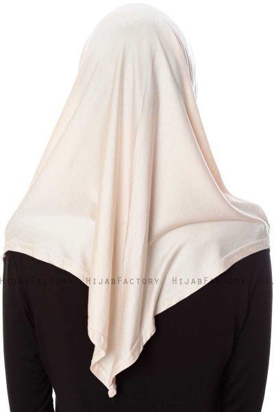Mia - Licht Beige Al Amira One-Piece Hijab - Ecardin