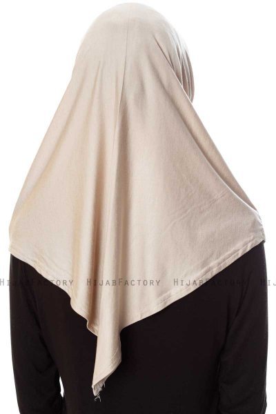 Mia - Licht Taupe Al Amira One-Piece Hijab - Ecardin
