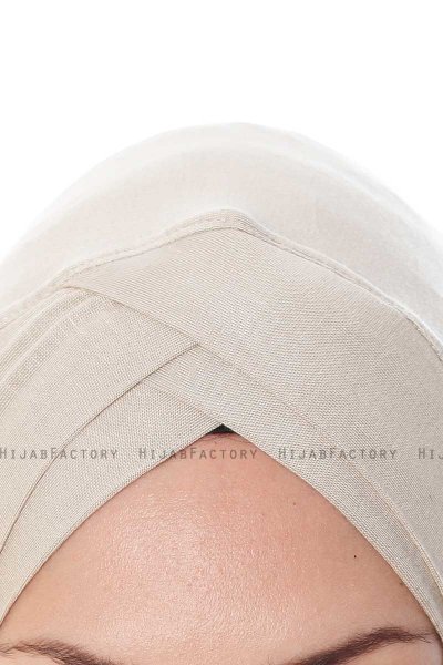 Mia - Licht Taupe Al Amira One-Piece Hijab - Ecardin