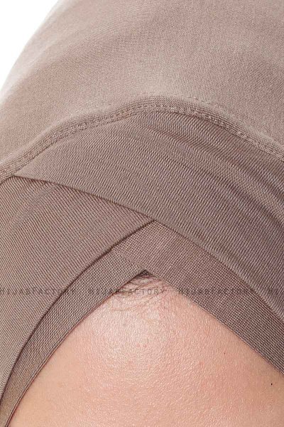 Mia - Donker Taupe Al Amira One-Piece Hijab - Ecardin