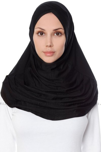 Mia - Svart Al Amira One-Piece Hijab - Ecardin