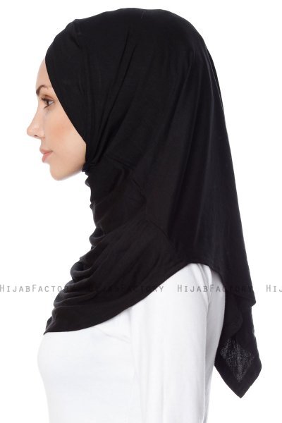 Mia - Svart Al Amira One-Piece Hijab - Ecardin
