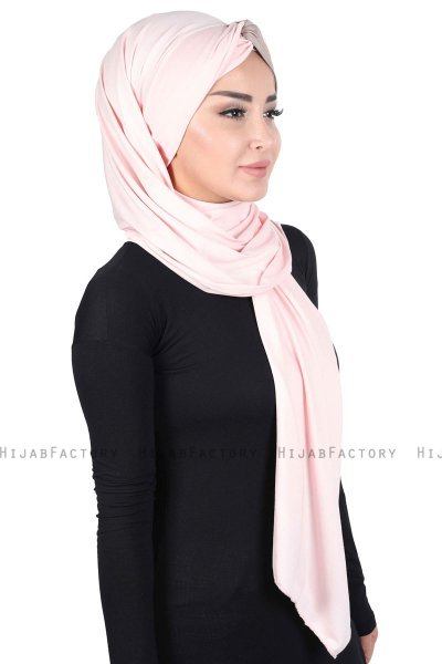 Mikaela - Oudroze & Taupe Katoenen Praktisch Hijab