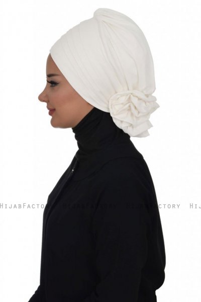 Monica - Wit Katoen Turban - Ayse Turban