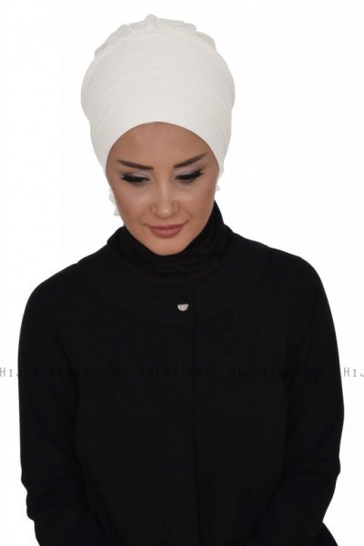 Monica - Wit Katoen Turban - Ayse Turban
