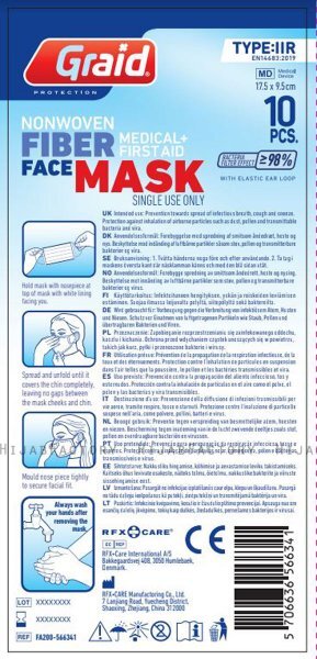Mondmasker CE-gemarkeerd IIR 10-pack - Graid