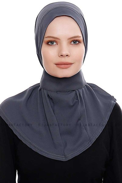 Narin - Anthracite Praktisch One Piece Crepe Hijab