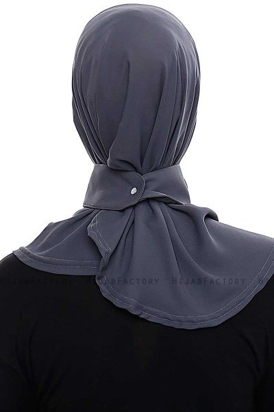 Narin - Anthracite Praktisch One Piece Crepe Hijab
