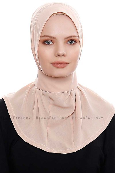 Narin - Beige Praktisch One Piece Crepe Hijab