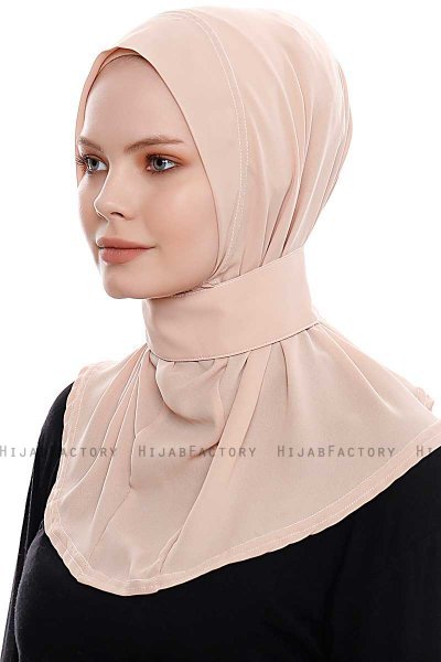 Narin - Beige Praktisch One Piece Crepe Hijab