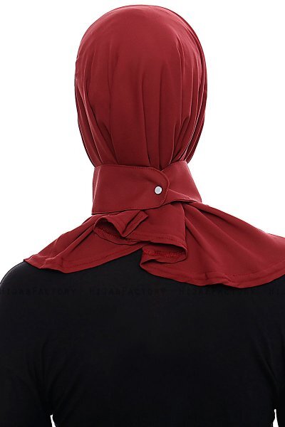 Narin - Bordeaux Praktisch One Piece Crepe Hijab