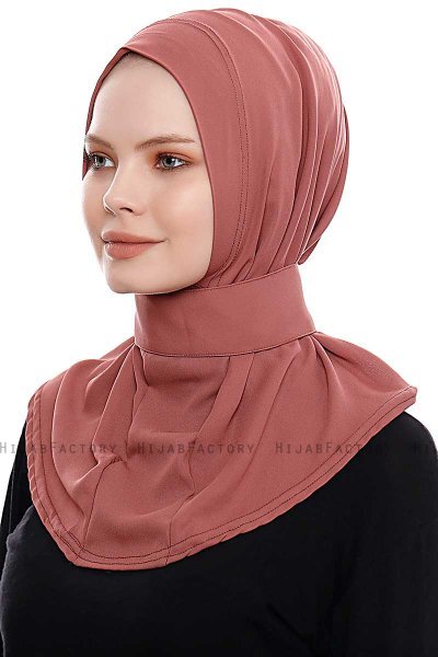 Narin - Clay Praktisch One Piece Crepe Hijab