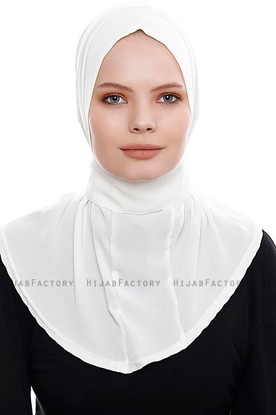Narin - Creme Praktisch One Piece Crepe Hijab