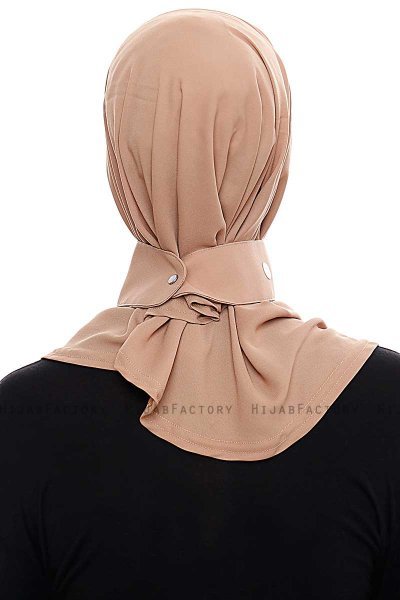 Narin - Gold Praktisch One Piece Crepe Hijab