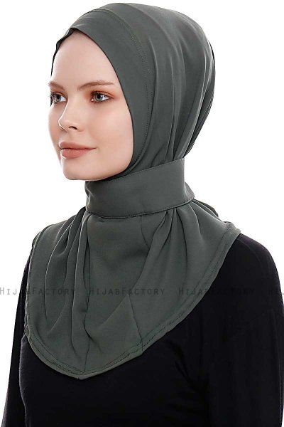 Narin - Khaki Praktisch One Piece Crepe Hijab