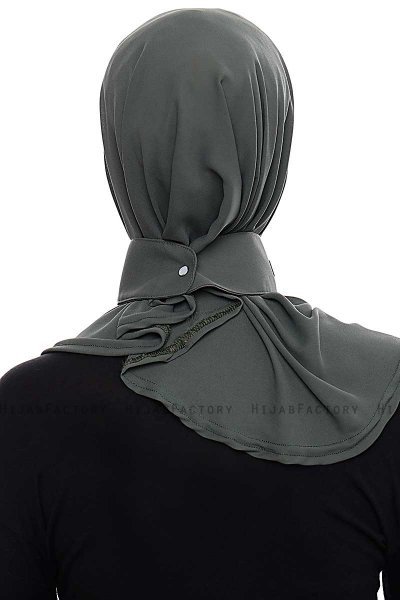 Narin - Khaki Praktisch One Piece Crepe Hijab